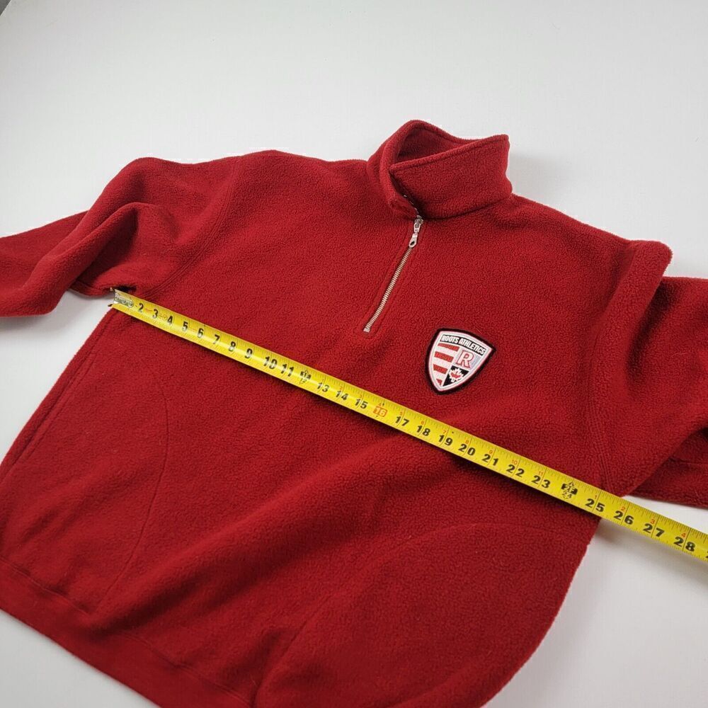 Roots Athletics Fleece Jacket Mens‎ Sz Large Red half Zip Canada 25 Years Winter - Picture 6 of 11